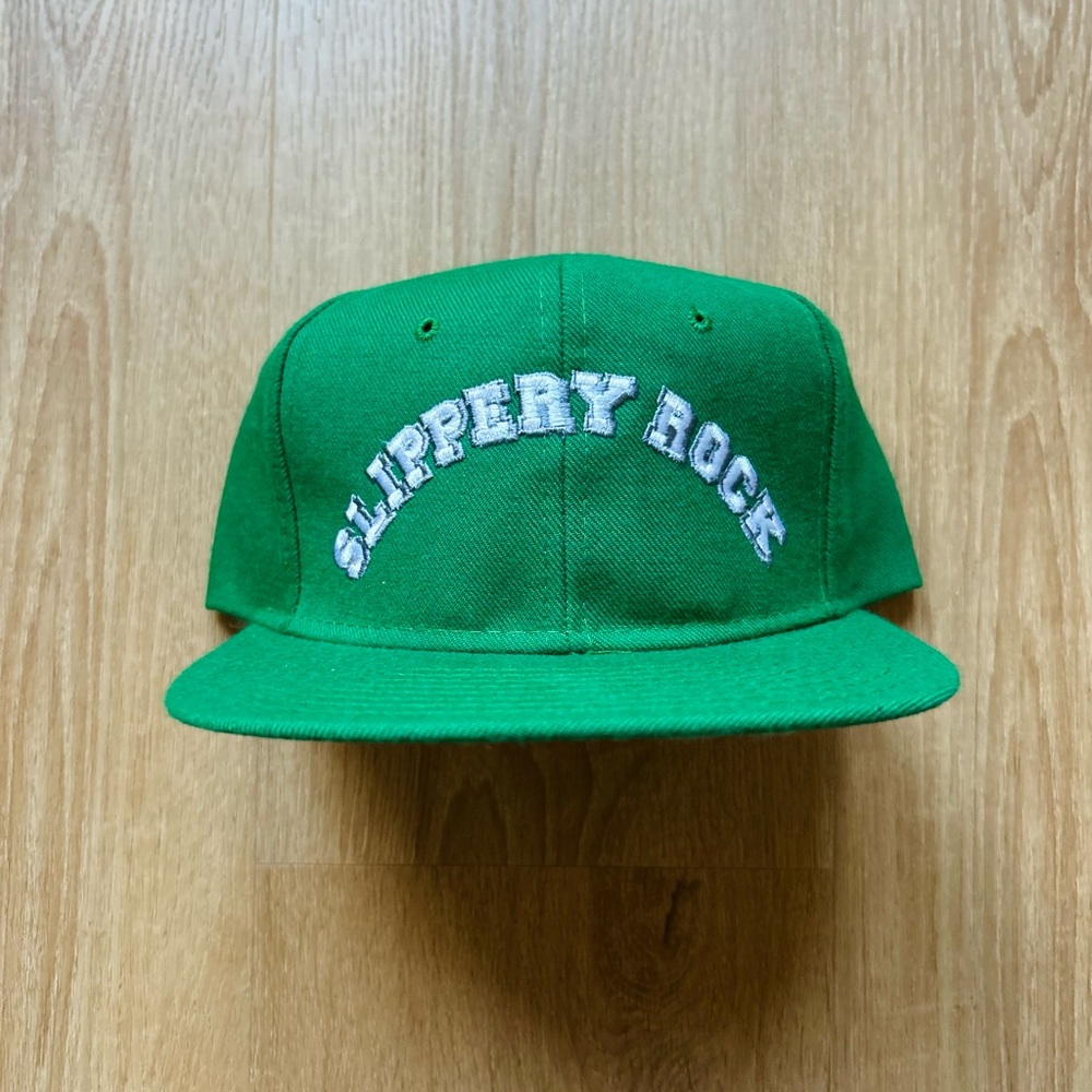 VTG New Era Wool Slippery Rock University Snapback Hat Cap Rare Deadstock